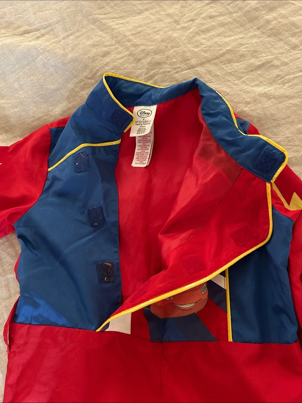 Lightning McQueen Red & Blue Kids Costume - Super Speed Racing Suit